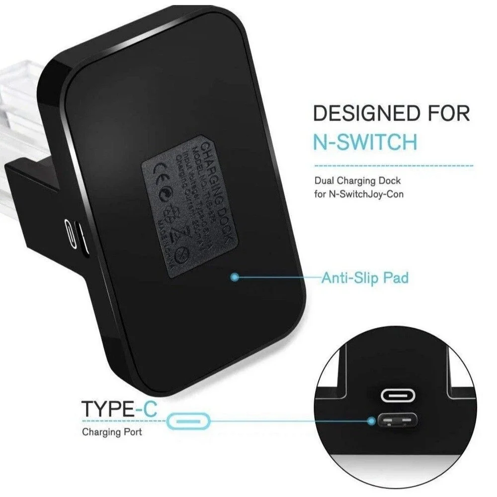 Switch Controller Charger for Nintendo Switch Joy-Cons Charging Dock Station